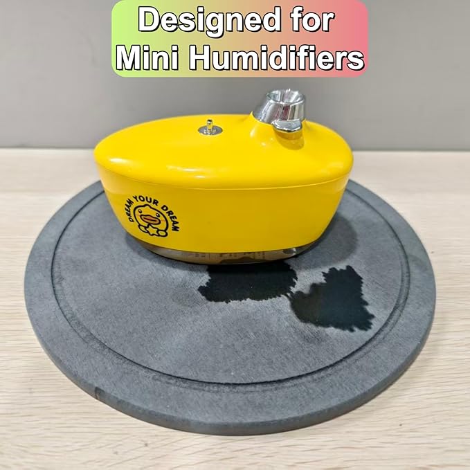 Stone Drying Mat for Mini Humidifiers, Absorbs Water Drips Round Diatomaceous - Image 3