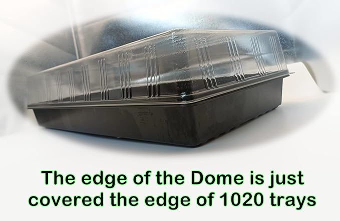 10 Pcs Humidity Dome, Plastic Clear Seed Starter Dome 1020 Tray Covers - Image 7