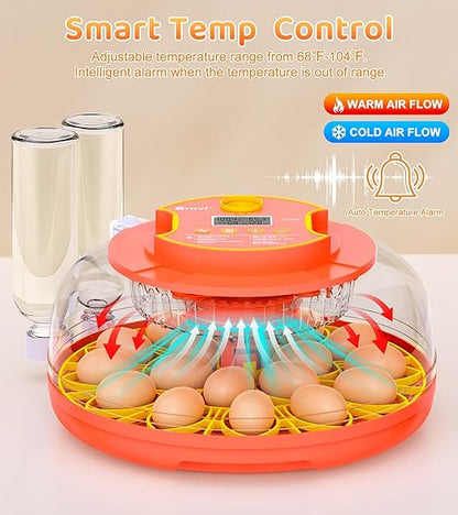 18 Egg Incubator with Automatic Egg Turning, Digital Temperature Humidity - Image 2