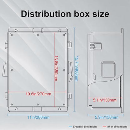 Outdoor Electrical Junction Box, ABS Water Resistant Enclosure - Image 7