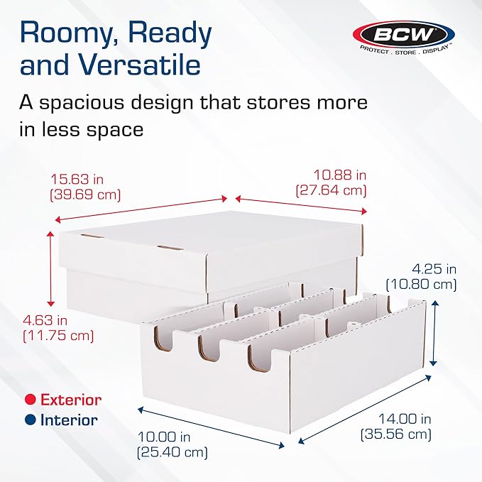 BCW 6-Cell Cargo Card Storage Box 3x2-2 Pack | Holds 2100 Cards | Fits - Image 3