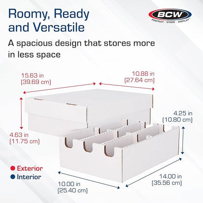 BCW 6-Cell Cargo Card Storage Box 3x2-2 Pack | Holds 2100 Cards | Fits - Image 3
