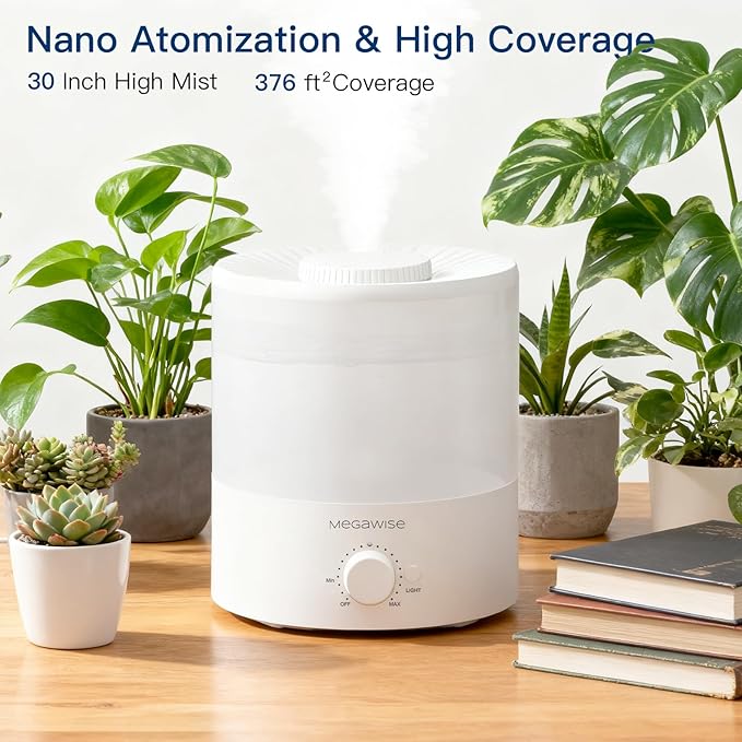 MegaWise Ultrasonic Cool Mist Humidifier | Quiet Operation, Top Fill, Auto - Image 8