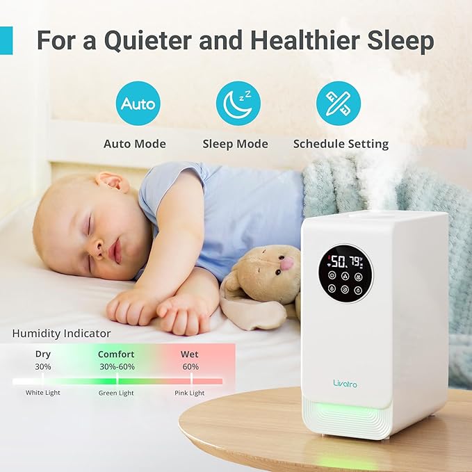 6L Smart Humidifier for Large Room, Warm & Cool Mist - Image 4