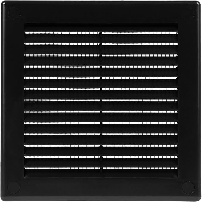 6" x 6" Square Air Vent Cover – Black Plastic Vent Deflector by Unknown