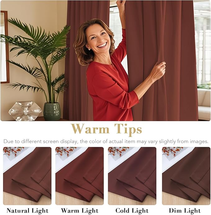 H.VERSAILTEX Blackout Curtains Thermal Insulated Window Treatment Panels Room - Image 3