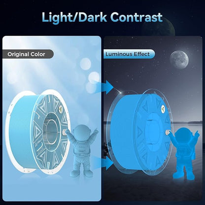 Creality 3D Luminous PLA Printer Filament, 1.75mm Glow in The Dark Shiny - Image 6