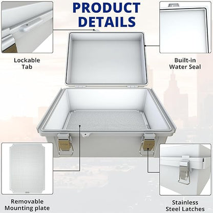 MAKERELE Small Electrical Junction Boxes Plastic Gray IP67 ABS - Image 4