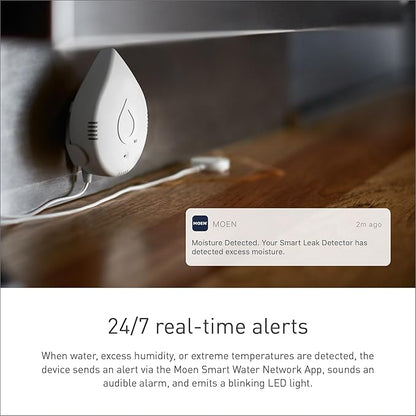 Moen Flo Smart Water Leak Detector, Drip or Flood Sensor Alarm - Image 2