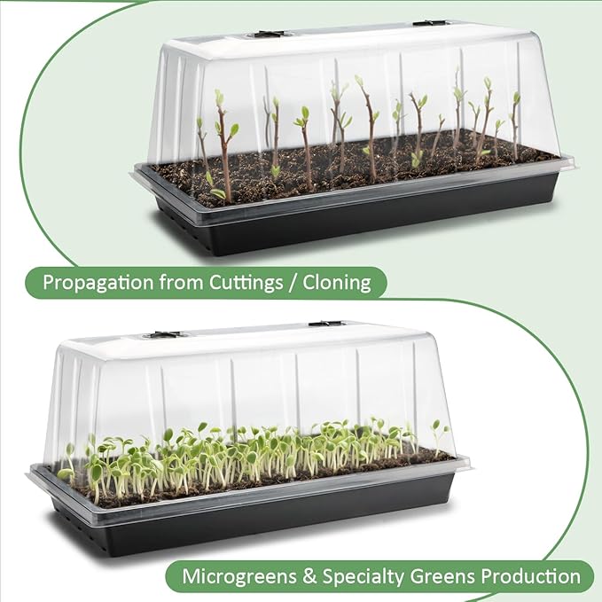 1020 Trays with Tall 7.3'' Dome, Heavy Duty 1020 Seed Trays and Flats with Lid - Image 5