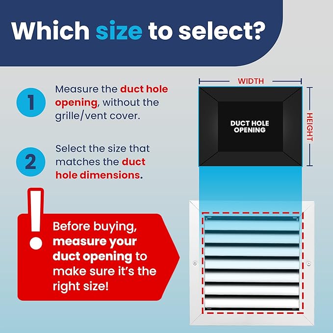 6x6 Inch Air Return Vent Cover Decorative – Premium Aluminum AC Vent Cover - Image 3