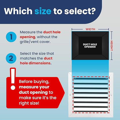 6x6 Inch Air Return Vent Cover Decorative – Premium Aluminum AC Vent Cover - Image 3
