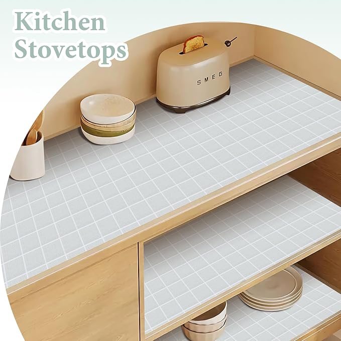 Drawer and Shelf Liner for Kitchen Cabinet: 17 in X 30 Ft Non Slip Waterproof - Image 3