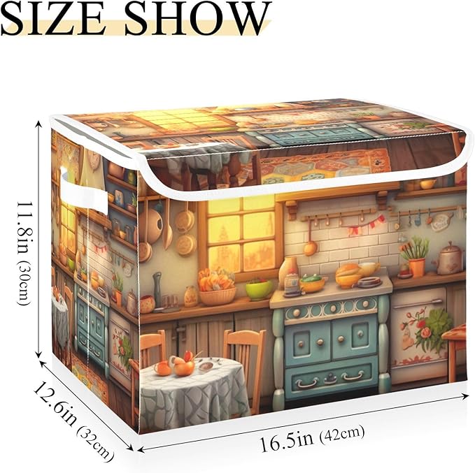 xigua Rustic Kitchen Pattern Storage Bins - Image 3