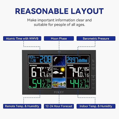 Weather Station Wireless Indoor Outdoor, Indoor Outdoor Thermometer Wireless - Image 4