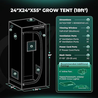 MARS HYDRO 2x2 Advanced Grow Tent, - Image 9