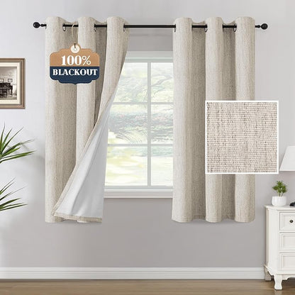 H.VERSAILTEX Chenille Linen Blackout Curtains by HVERSAILTEX