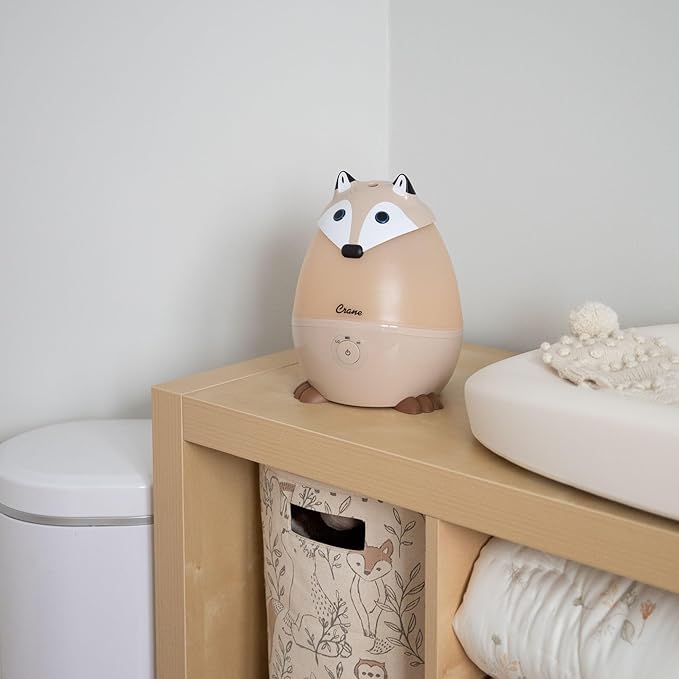 Crane Baby Mini Adorable Red Fox Baby Humidifier, 0.5 Gal Cool Mist Humidifiers - Image 6