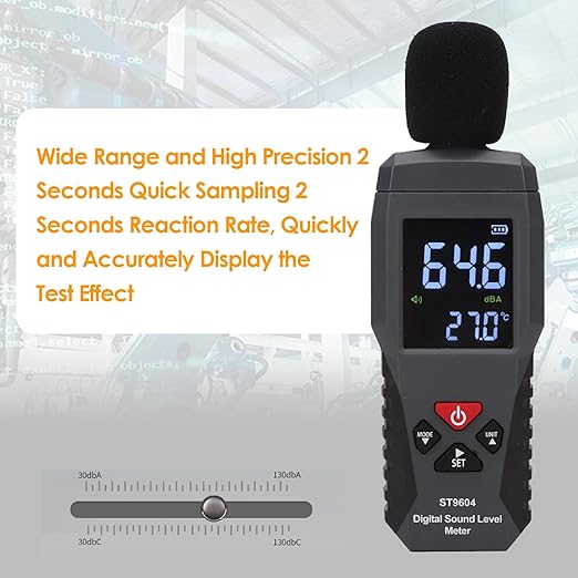 Digital Sound Level Meter Decibel Meter 30-130dBA Noise Measurement Device - Image 7