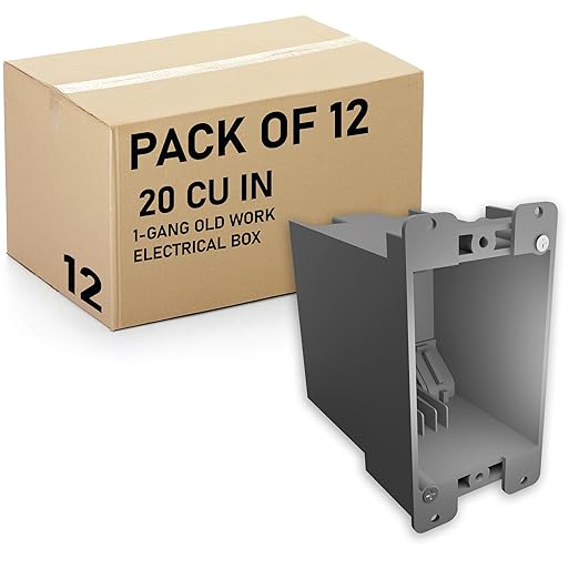 Airmont Products 20 Cu in Deep Old Work Electrical Box, 1-Gang Non-Metallic PVC by AirmontProducts
