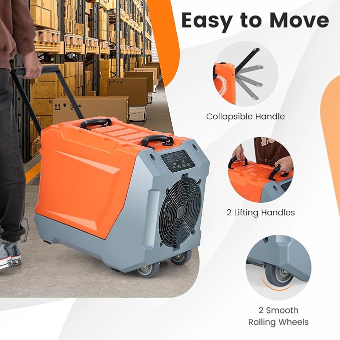 COSTWAY 180 PPD Crawl Space Dehumidifier - Image 3