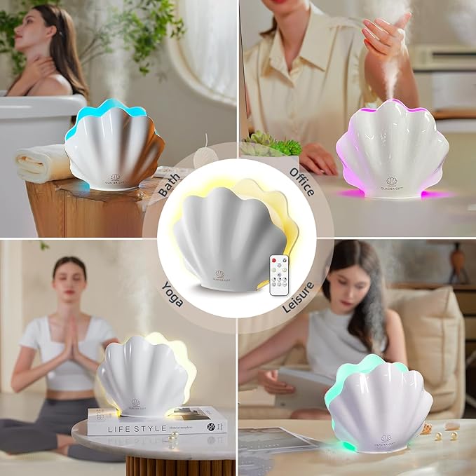 Essential Oil Diffuser 260ML, Shell Aroma Diffuser - Image 6