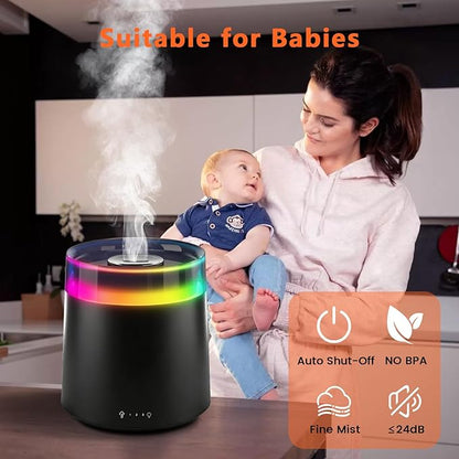 Humidifiers for Bedroom Home, 3L Top Fill Cool Mist Humidifier for Baby Nursery - Image 5