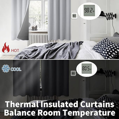 BGment 100% Blackout Curtains 108 Inch Long 2 Panles Set, Thermal Insulated - Image 4