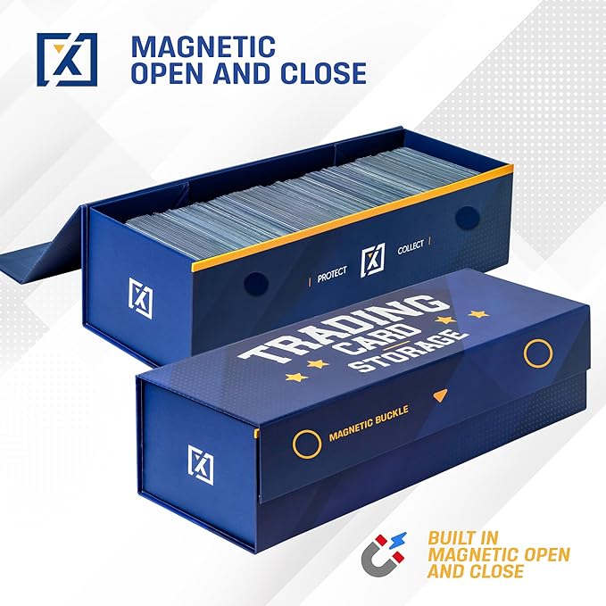 Easy Fold Trading Card Storage Box Magnetic Lid | Toploader Storage Box Fits - Image 5