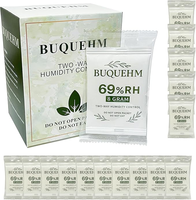 69% Size 8g, 15 Pack Two-Way Humidity Control Packs – Hydration Packets & by BuQueHM