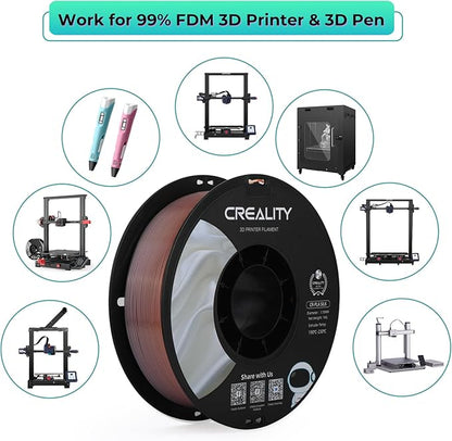 Creality Rainbow Silk PLA 3D Printer Filament 1.75mm, Gradient Multicolor - Image 4