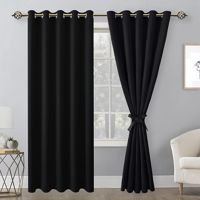 Hiasan Blackout Curtains for Bedroom, 60 x 84 Inches Long - Image 2