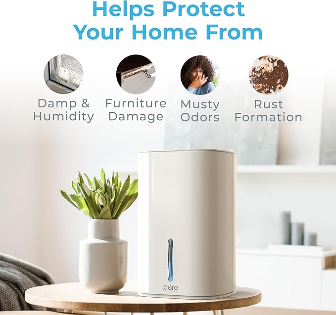 Pure Enrichment PureDry Mini Dehumidifier - 27oz Compact Water Tank Eliminates - Image 3