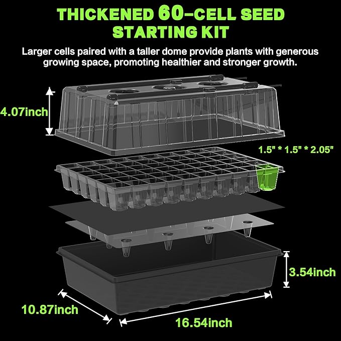 60-Cell Self-Watering Seed Starter Tray - Image 2