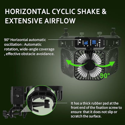 4" Grow Tent Fan with Auto Humidity Control | Quiet Oscillating Ventilation - Image 4