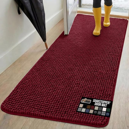 GORILLA GRIP SOAKSTOPPER Dog Door Mat, 70x24 Machine Washable Rug Absorbent by GorillaGrip