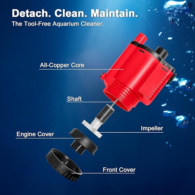 Electric Aquarium Gravel Cleaner Vacuum, Removable Water Changer, Automatic - Image 6