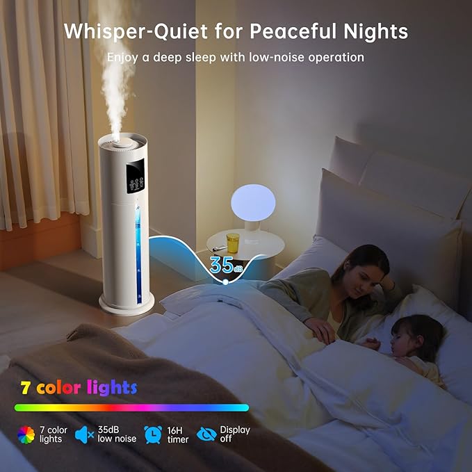 2.1Gal/8L Smart Humidifier Large Room, Top Fill Humidifiers - Image 3