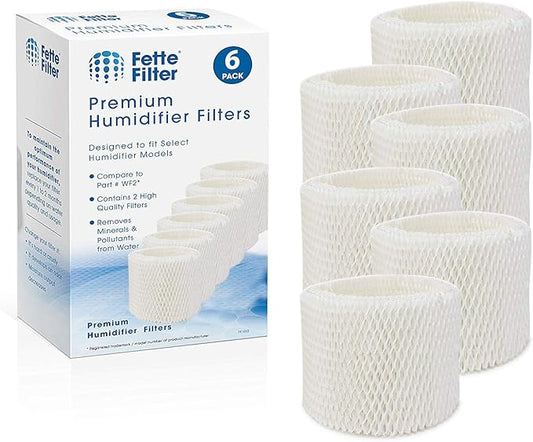 6 Pack WF2 Humidifier Filters for Vicks Humidifier V3100 V3500 V3600 V3700 by Fette+Filter