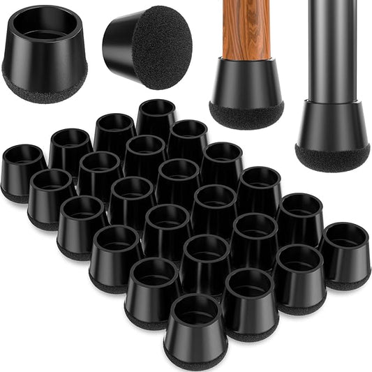 Chair Leg Floor Protectors Large 24Pcs, Silicone Chair Leg Protectors by YTEACIUL