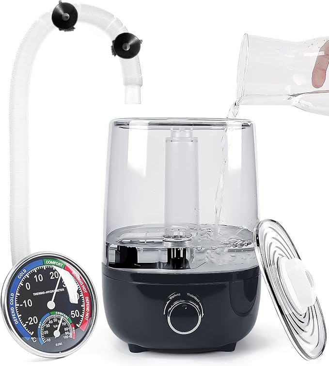 Top fill Reptile Fogger Terrariums Humidifier Fog Machine Mister by AUAAQ
