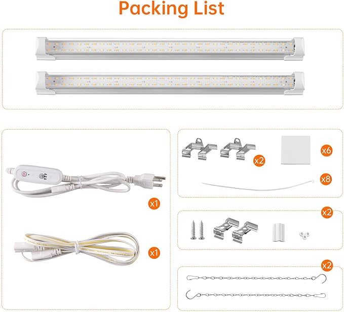 Bstrip T8 Grow Light, 1.4FT 36W Plant Lights - Image 9