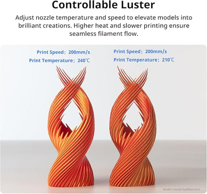 ANYCUBIC Silk Dual Color Pla Filament, 2-in-1 Chrome Coextrusion Color Change - Image 3