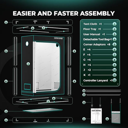 MARS HYDRO 4x2x6 Advanced Grow Tent, - Image 8