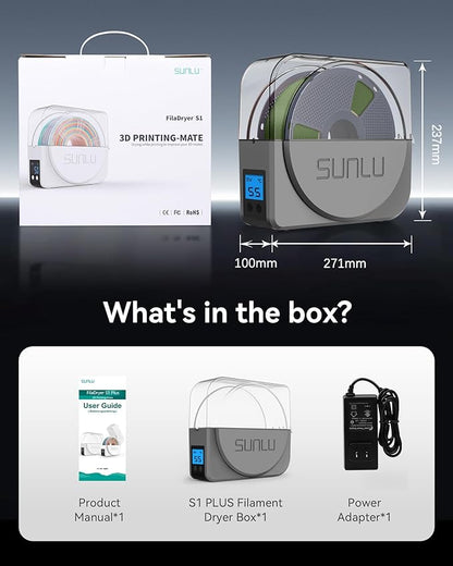 SUNLU Official Filament Dryer S1 Plus, Built-in Circulation Fan, Filament Dryer - Image 9