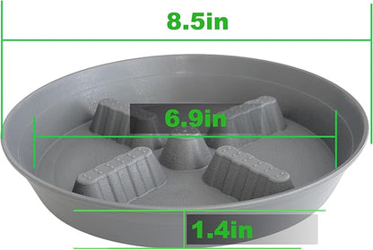 4 Pack Plant Saucer 8 inch, 10 12 14 17 inch, Plant Stand Plastic Plant Saucers - Image 2