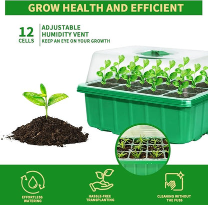 60-Cell Seed Starter Tray, 5 Pack – Cells Plant Grow Kit - Image 3