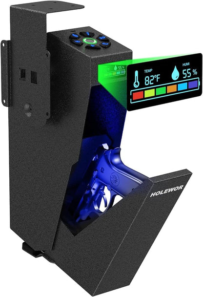 Gun Safe, Biometric Pistol Safe Fingerprint Quick Access Drop Down Handgun Safe by HOLEWOR