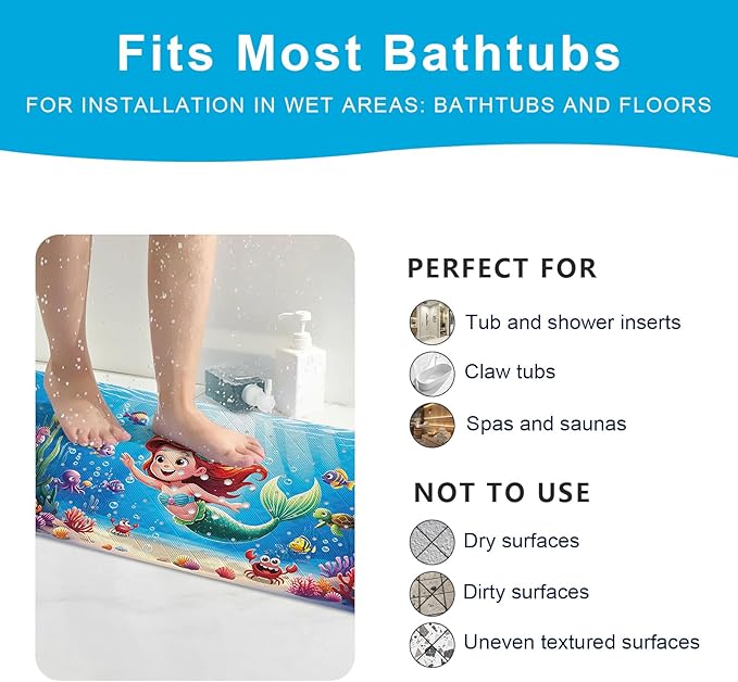 XIYUNTE Baby Bath Mat for Tub Non Slip Kids Bath Mat - Image 7