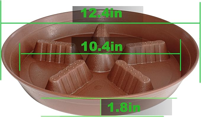 4 Pack Plant Saucer 12 inch, 8 10 14 17 inch, Plant Stand Plastic Plant Saucers - Image 2